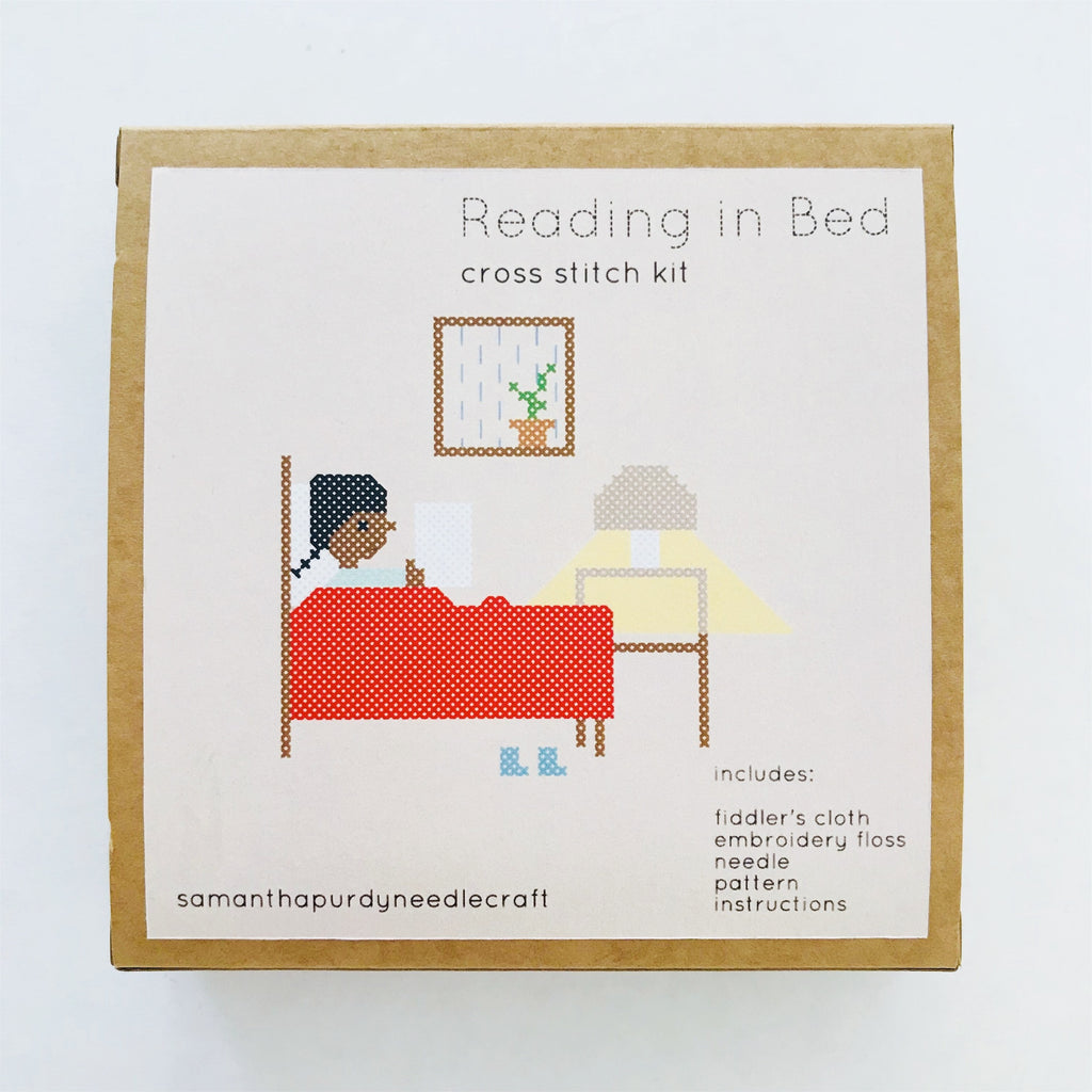 Reading in Bed Cross Stitch Kit