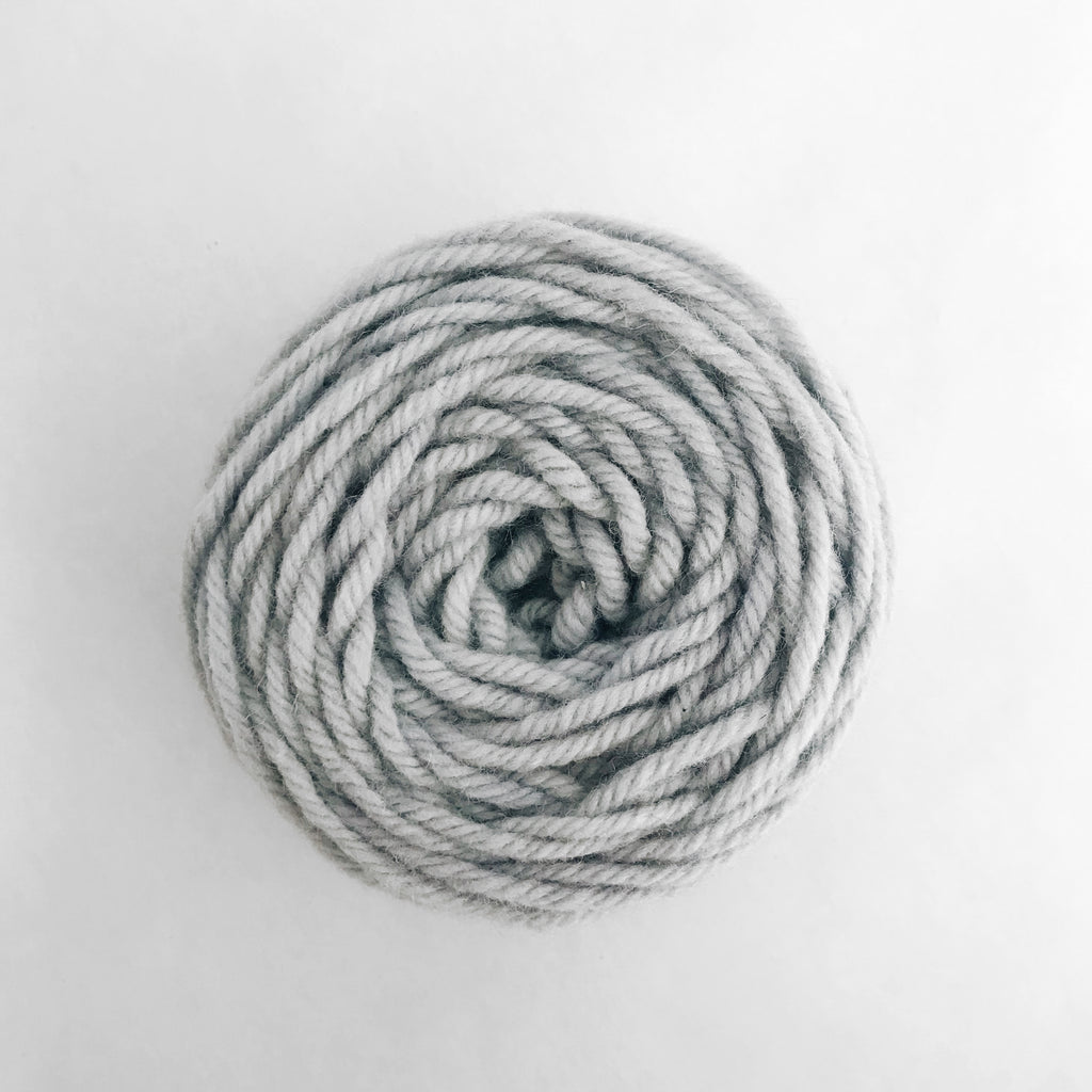 Pale Lavender Gray Rug Wool Yarn