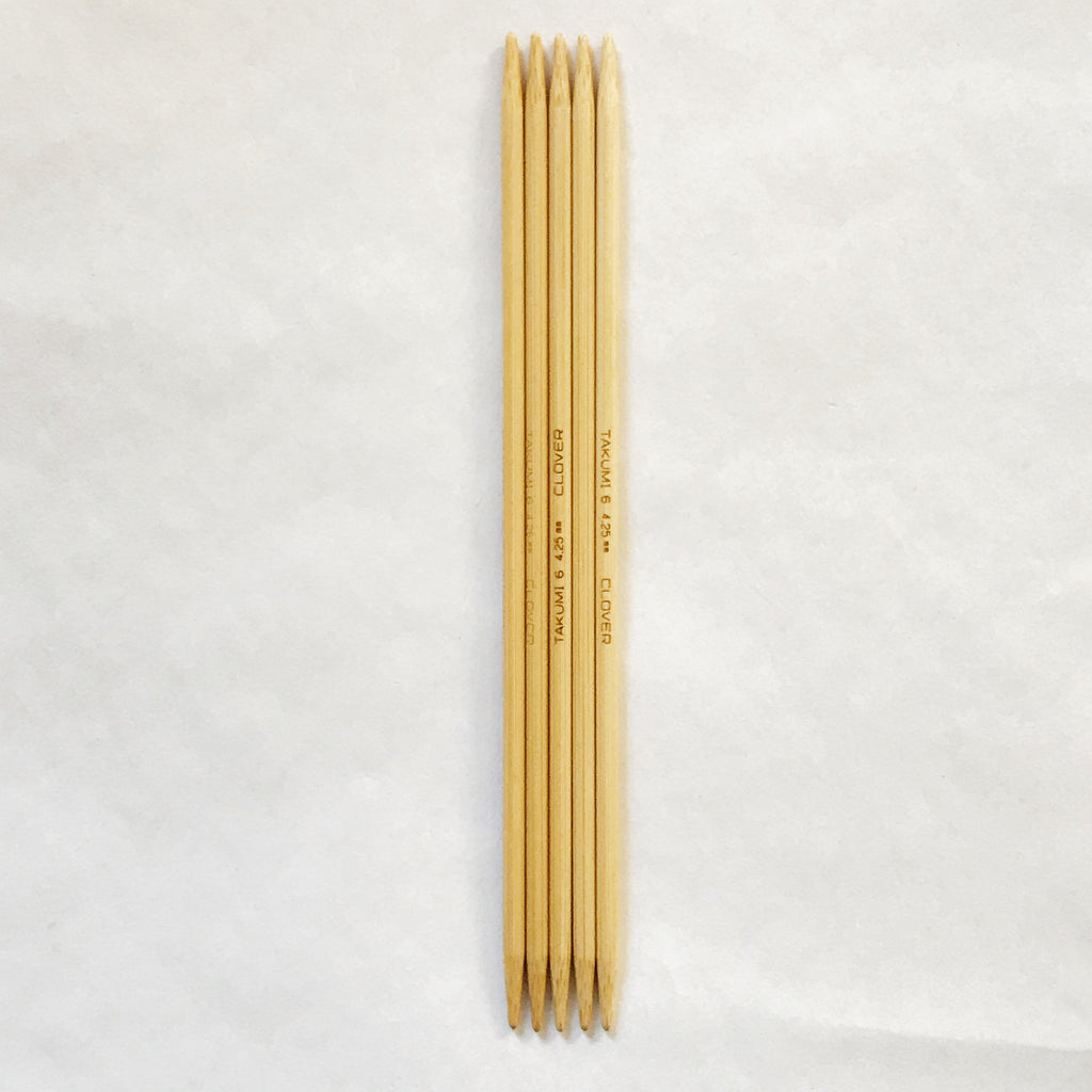 Double Pointed Bamboo Knitting Needles (7")