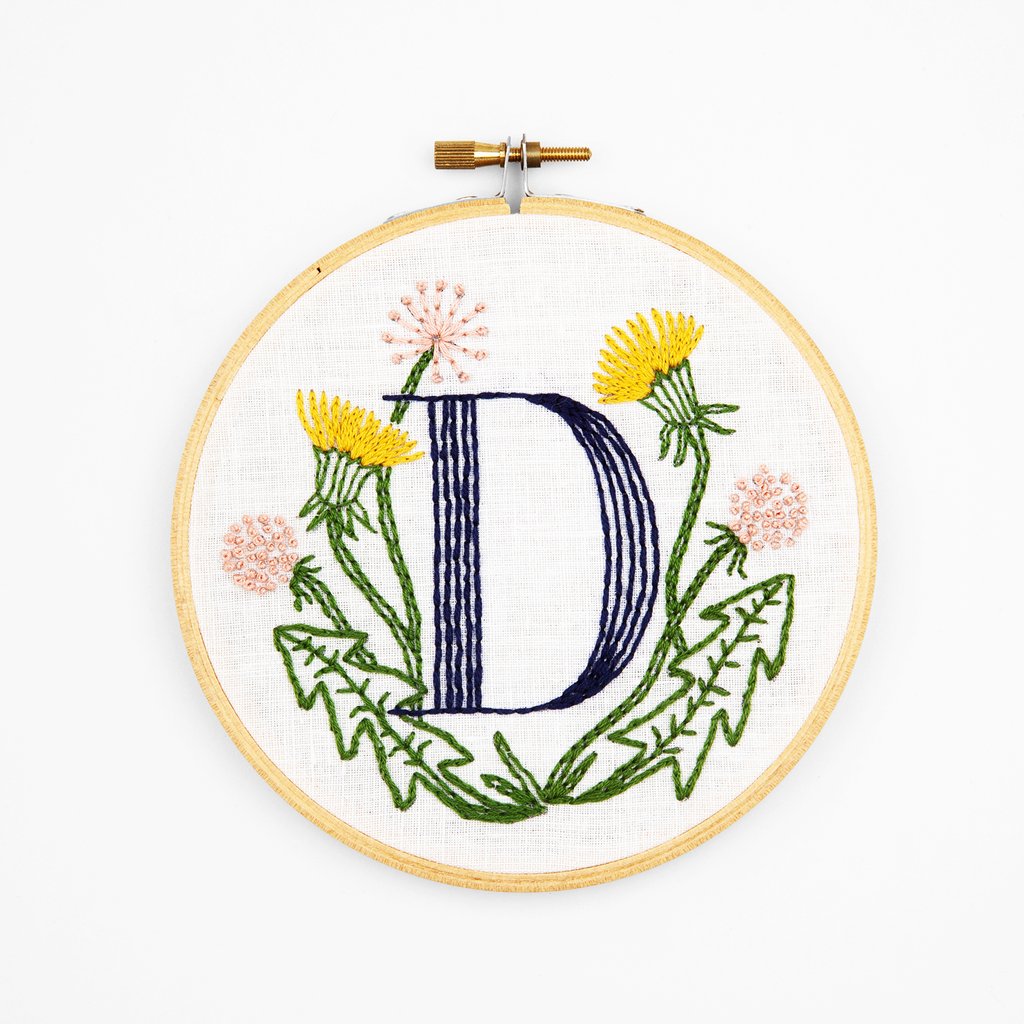 Floral Monogram Embroidery Kit