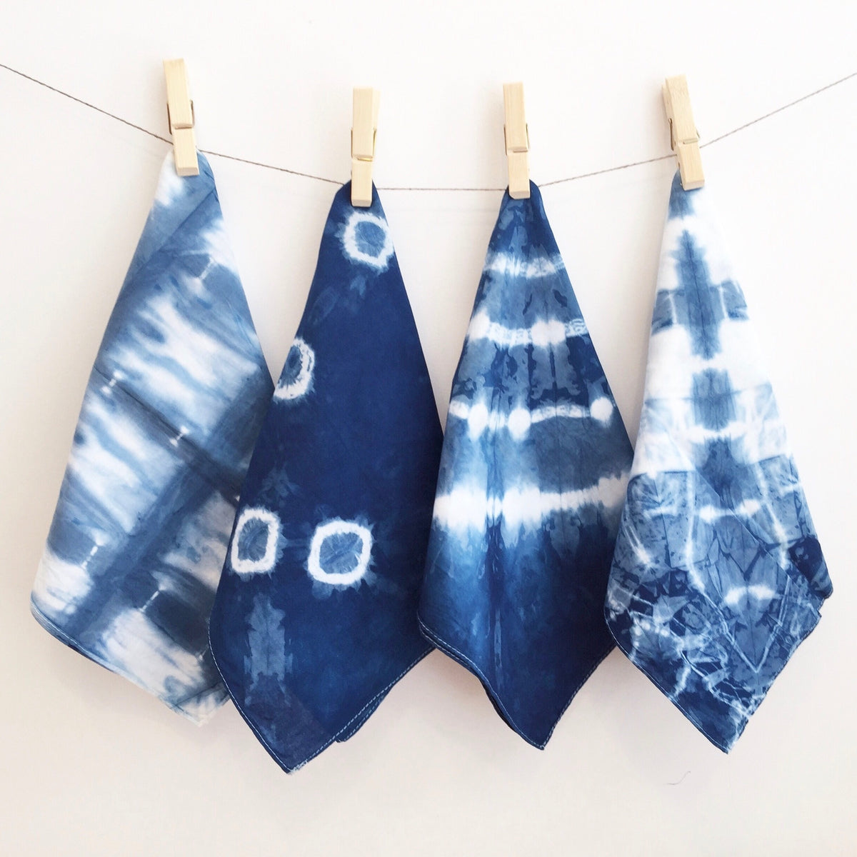 Hand-Dyed Yarn - Indigo Blue SHIBORI