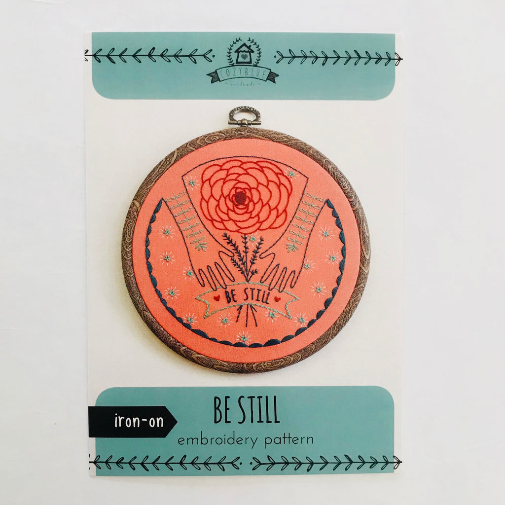Be Still Iron-On Embroidery Pattern