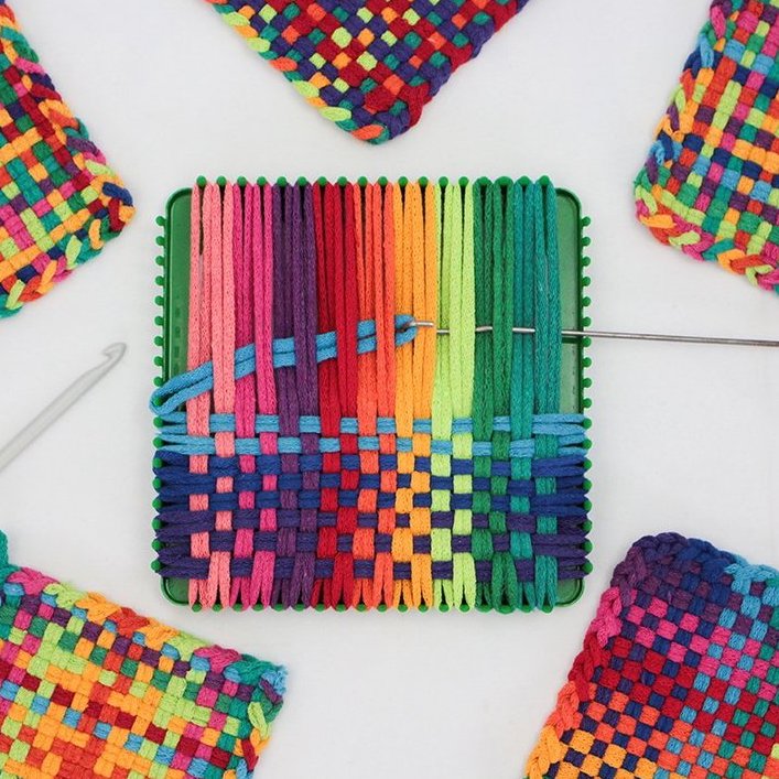 Mayamam Weavers Potholder Gift Set | Rainbow Stripe One Size