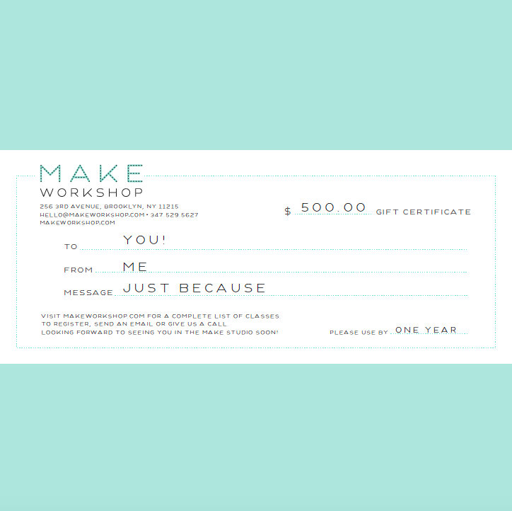 Gift Certificate (Snail Mail)