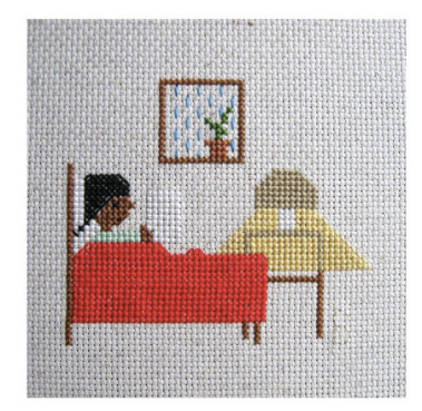 Reading in Bed Cross Stitch Kit